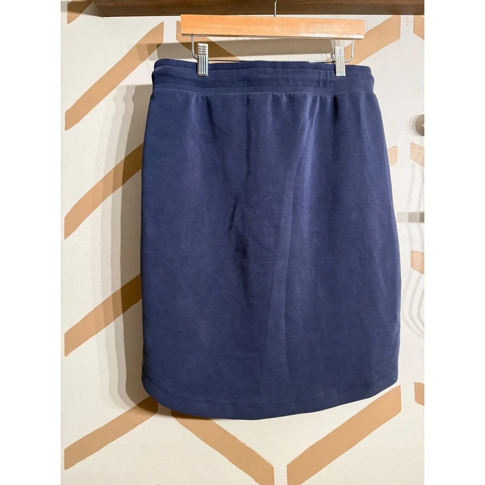 Cable & Gauge Sport Skirt Womens Size M Navy Drawstring High Low Hem Pockets